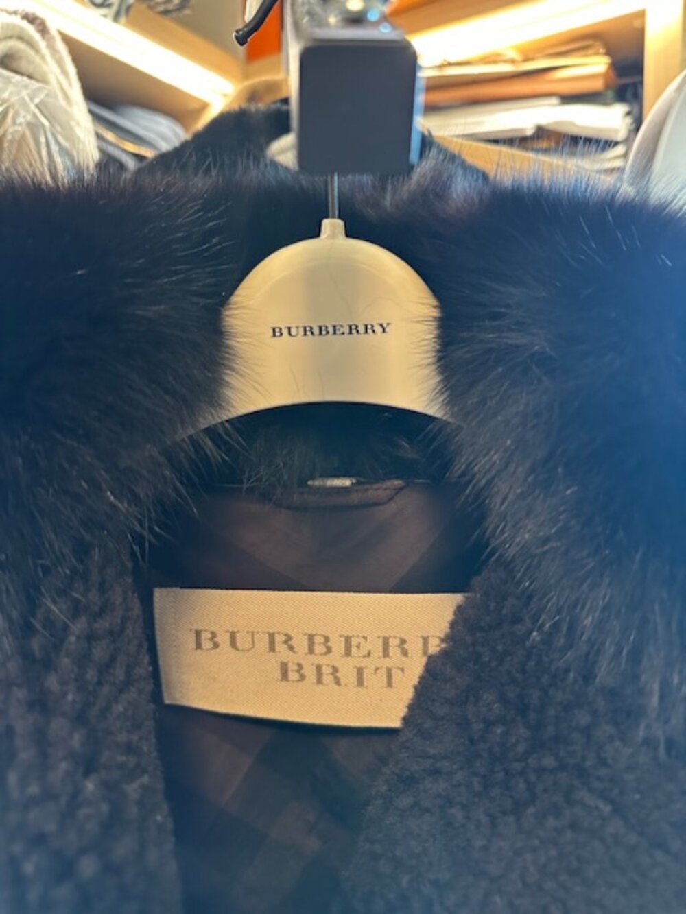 Burberry Brit Brown Leather, Shearling and Fur Size 6 Jacket - Picture 14 of 15